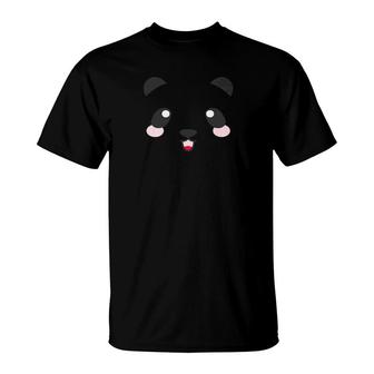 Cute Kawaii Panda Japanese Anime Panda Bear Face T-Shirt - Monsterry