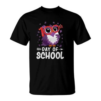 Cute Owl 100Th Day Of School Teacher Student T-Shirt - Seseable