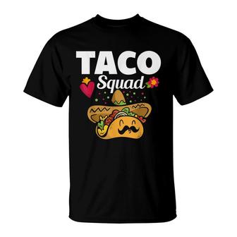 Cute Taco Squad Funny Mexican Food Lover T-Shirt - Seseable