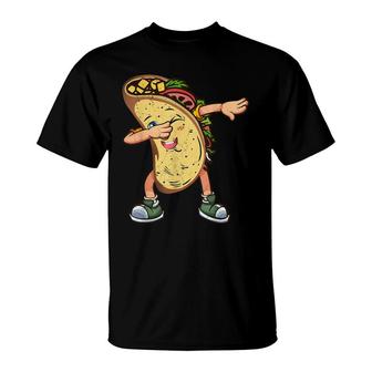 Dabbing Taco Cinco De Mayo Funny Boys Men Mexican Food Dab T-Shirt - Seseable