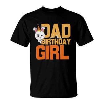 Dad Of The Birthday Girl Represented By A Cute Unicorn T-Shirt - Seseable