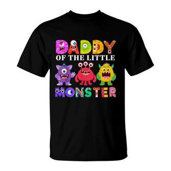 Daddy Of The Little Monster Birthday Party Family Monster T-Shirt - Seseable