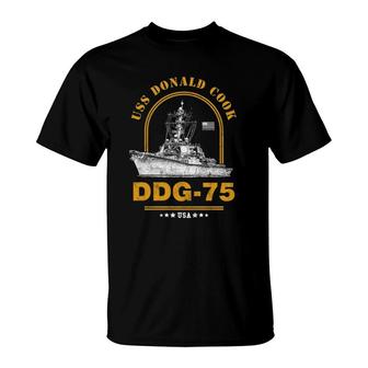 Ddg 75 Uss Donald Cook T-Shirt | Mazezy