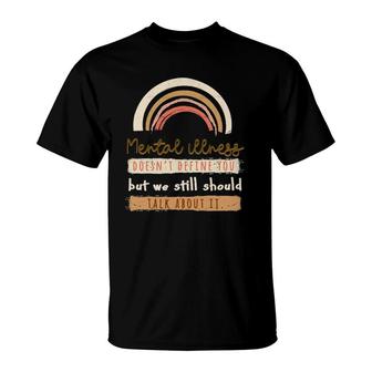 Depression Mental Health Awareness Boho Rainbow T-Shirt - Seseable