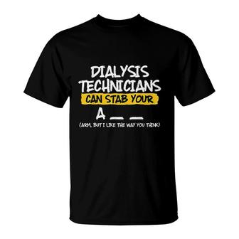 Dialysis Technician Arm Nephrology Tech T-Shirt - Monsterry
