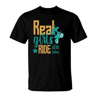 Dirt Biking Real Girls Ride Dirt Bikes T-shirt - Thegiftio UK