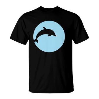 Dolphin Moon Dolphin Lover Animal T-Shirt | Mazezy