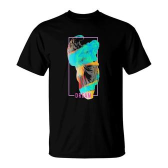 Dream Angel Statue - Vaporwave Aesthetic Art T-Shirt | Mazezy