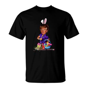 Easter Bunny Donald Trump Funny Top Eggs T-Shirt - Monsterry