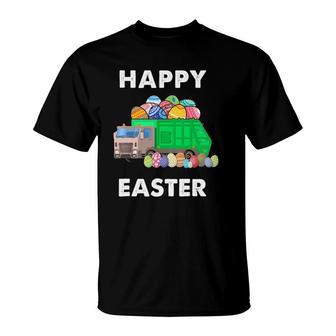 Easter Egg Garbage Truck S Men Boys Easter Bunny Basket T-Shirt | Mazezy