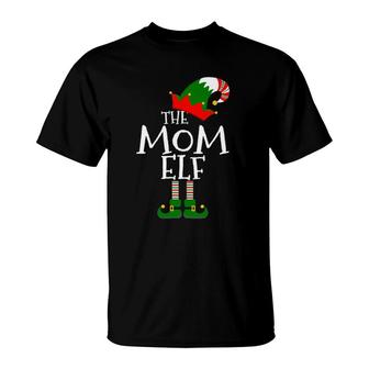 Easy The Mom Elf Costume Matching Family Group Christmas T-Shirt - Seseable