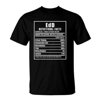 Edd Doctor Of Education Nutrition Doctorate Graduation T-Shirt - Seseable