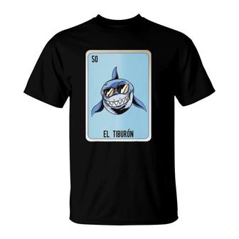 El Tiburon Mexican Lottery Bingo Cards T-Shirt | Seseable UK