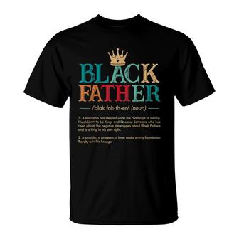 Fathers Day Black Father Noun Definition African American T-Shirt - Seseable