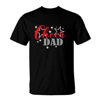 Fathers Day Cheerleader Proud Cheer Dad Supporter T-Shirt - Seseable
