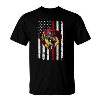 Firefighter Heart Decoration Brave Firefighter T-Shirt - Seseable