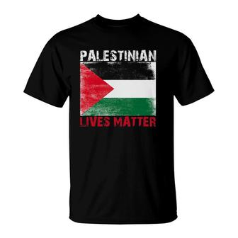 Free Palestine Flag Palestinian Lives Matter Gaza T-Shirt - Seseable