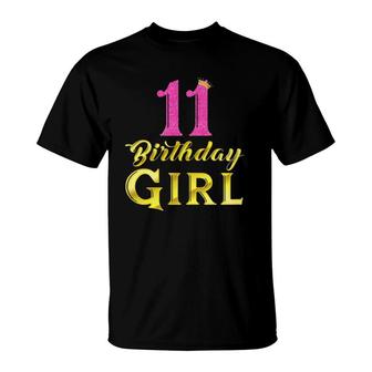 Funny 11Th Princess Cute 11 Years Old 11Th Birthday T-Shirt - Seseable
