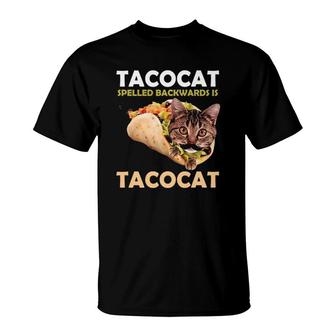 Funny And Cute Taco Cat Spelled Backward Is Tacocat Tee Gift T-Shirt | Mazezy