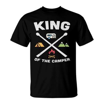 Funny Camper King Of The Camper Idea For Who Love Camping New T-Shirt - Seseable