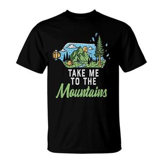 Funny Camping Take Me To Mountains Free Life New T-Shirt - Seseable