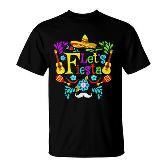 Funny Cinco De Mayo Party Lets Fiesta Mexican Fiesta Party T-Shirt - Seseable