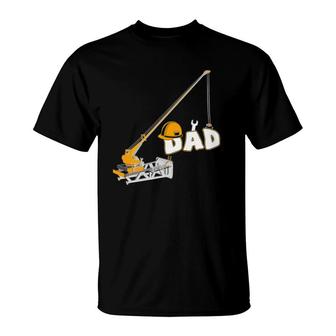 Funny Construction Worker Dad Birthday Crew Party Tee T-Shirt | Mazezy