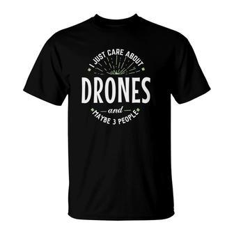 Funny Drones For Men Dad Fathers Day Gift T-Shirt - Seseable