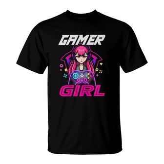 Funny Gamer Girl Video Game Women Gaming Lover Cute Gift T-Shirt - Seseable