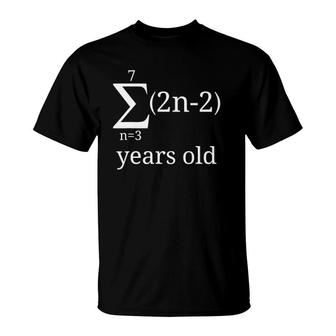 Funny Geeky Math 40Th Birthday 40 Years Old Math Lover T-Shirt - Seseable