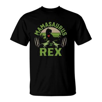 Funny Mom Wife Grandma Birthday Gift Mamasaurus Rex T-Shirt - Seseable
