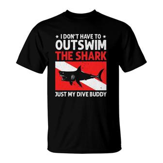 Funny Scuba Diving Design For Men Women Shark Diving Buddy T-Shirt | Mazezy