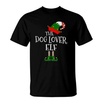 Funny The Dog Lover Elf Matching Family Group Gift Christmas T-Shirt - Seseable
