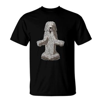 Funny Yoga Dog Komondor Dog Lover T-Shirt | Mazezy