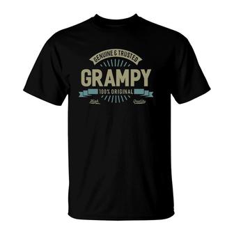Genuine Grampy Top Great Gifts For Grandpa Fathers Day Men T-Shirt - Seseable