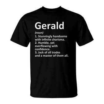 Gerald Definition Personalized Name Funny Birthday Gift Idea T-Shirt | Mazezy