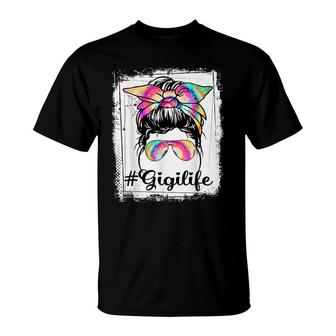 Gigi Life For Women Tie Dye Bandana Messy Bun T-Shirt | Seseable CA