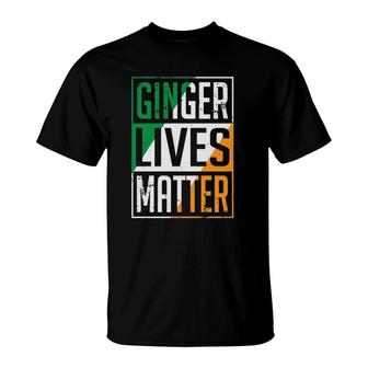 Ginger Lives Matter Irish Flag St Patricks Day Redhead T-shirt - Thegiftio UK