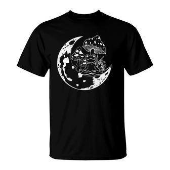 Goblincore Moon Aesthetic Dark Academia Mushroom T-Shirt | Mazezy AU