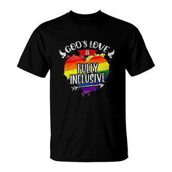 Gods Love Is Fully Inclusive LGBT Month T-Shirt - Seseable