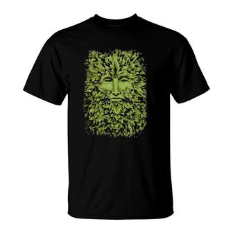Green Man Design For Witches Wiccans And Pagans T-Shirt | Mazezy CA