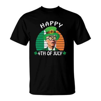 Happy 4Th Of July Joe Biden Leprechaun St Patricks Day T-Shirt - Seseable