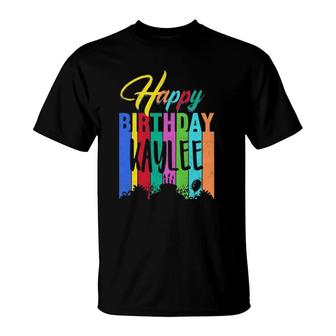 Happy Birthday Kaylee Personalized Name Gift Custom B-Day T-Shirt | Mazezy