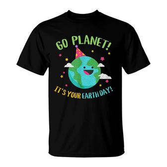 Happy Earth Day Go Planet Funny Science Teacher Recycle T-Shirt - Seseable