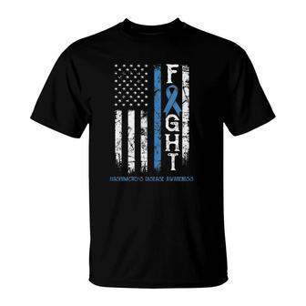 Hashimotos Disease Warrior American Flag T-Shirt | Mazezy