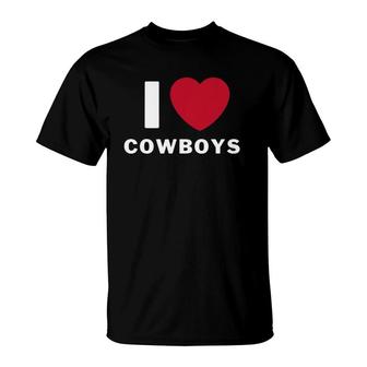 I Heart Cowboys I Love Cowboys V2 T-shirt - Thegiftio UK