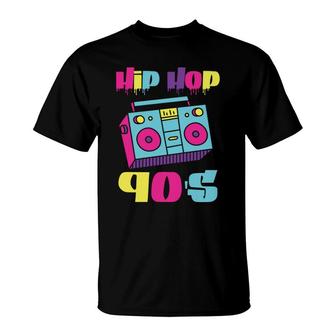 Hip Hop Boombox The 90S Mixtape Music Party 80S 90S Style T-Shirt - Seseable