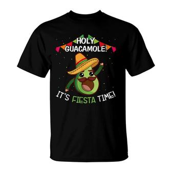 Holy Guacamole Its Fiesta Time Mexican Cinco De Mayo T-Shirt - Seseable