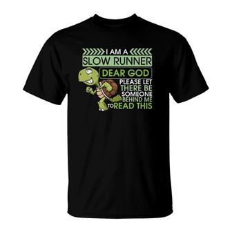 I Am A Slow Runner Vintage Turtle Lover Running Marathon T-Shirt | Mazezy