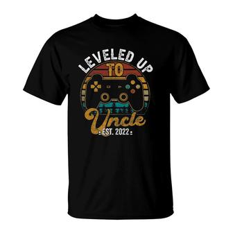I Leveled Up To Uncle 2022 New Uncle Gamer Promoted To Uncle T-Shirt | Mazezy